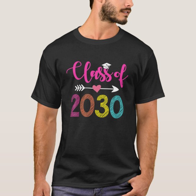 Kindergarten 2021 Graduation Tee Class Of 2030 Gro (Front)