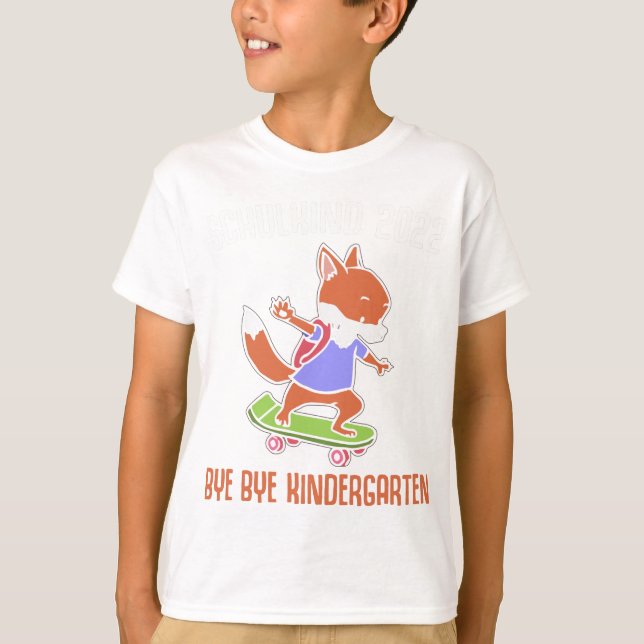 Kindergarten Abschied Schulkind Fuchs T-Shirt (Front)