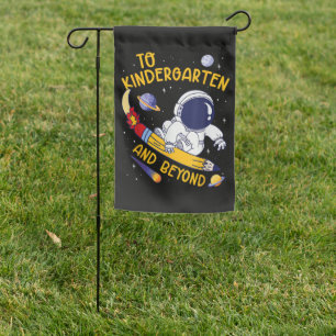 Kindergarten And Beyond Astronaut Back To School Garden Flag