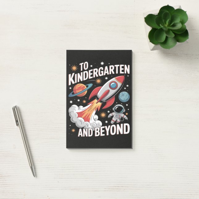 Kindergarten and Beyond Astronaut Back to School Post-it Notes (Office)