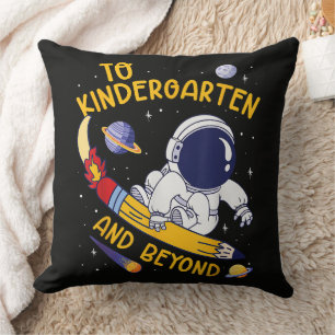 Kindergarten And Beyond Astronaut Back To School Throw Pillow