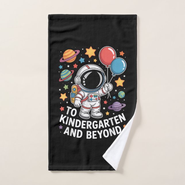 kindergarten and beyond astronaut space hand towel  (Hand Towel)