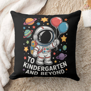 kindergarten and beyond astronaut space throw pillow