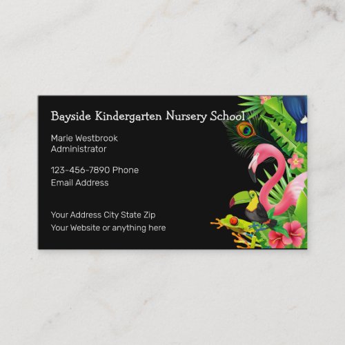 Kindergarten And Nursery School Business Cards