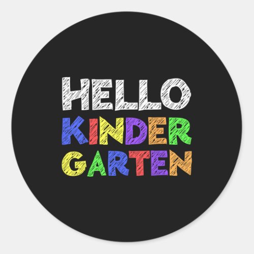 Kindergarten Back To School  Classic Round Sticker