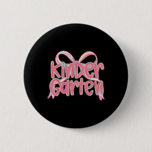 Kindergarten Back To School Cute Girl School Outfi Button