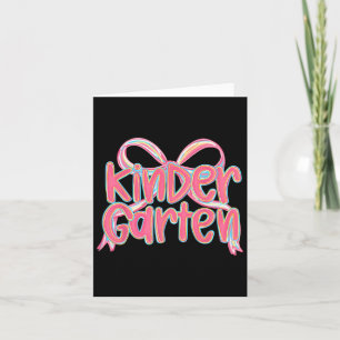 Kindergarten Back To School Cute Girl School Outfi Card