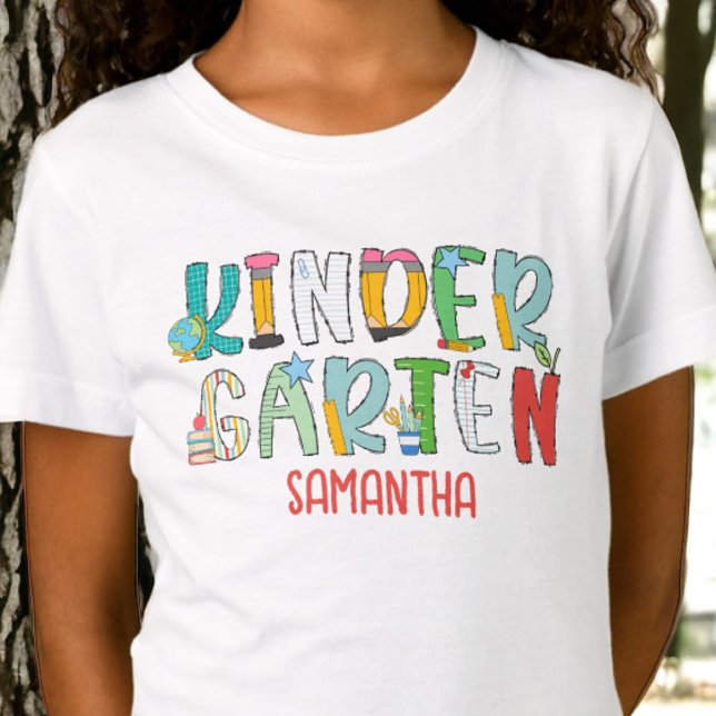 Kindergarten Back to School Personalized T-Shirt (Creator Uploaded)