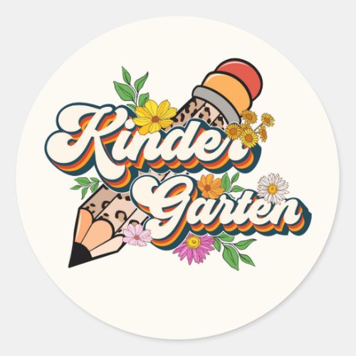 Kindergarten Classic Round Sticker