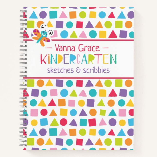 Kindergarten Colorful Crayons Scribbles Notebook (Front)
