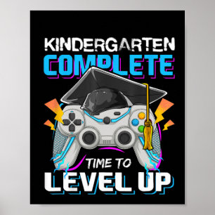 Kindergarten Complete Time To Level Up Video Game Poster