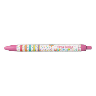 Kindergarten Crayon Colors Hearts Stripe Butterfly Pen