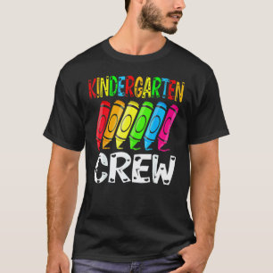 Kindergarten Crew Back To School Crayon Teacher St T-Shirt