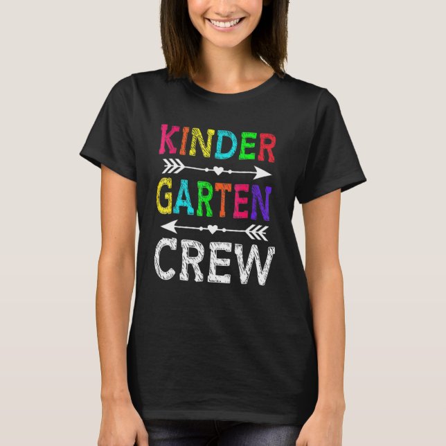 Kindergarten Crew Back To School For Teacher Stud T-Shirt (Front)