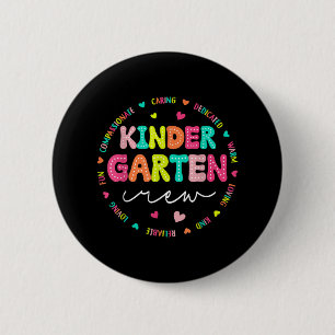 Kindergarten Crew Back To School Kindergarten Teac Button