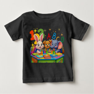 Kindergarten Cuties – ABC Animal Friends Baby T-Shirt