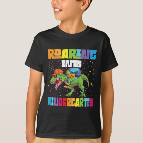 Kindergarten Dinosaur T Rex Back To School Boys  T_Shirt
