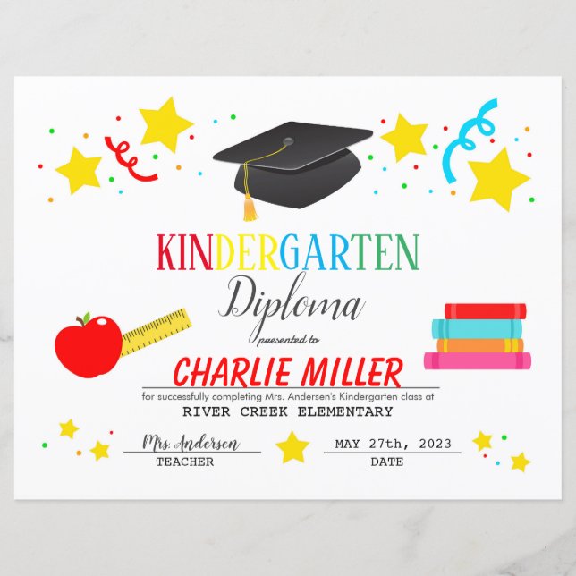 Kindergarten Diploma (Front)