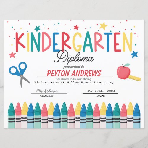  Kindergarten Diploma