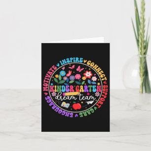 Kindergarten Dream Team Back To School Teacher Flo Card
