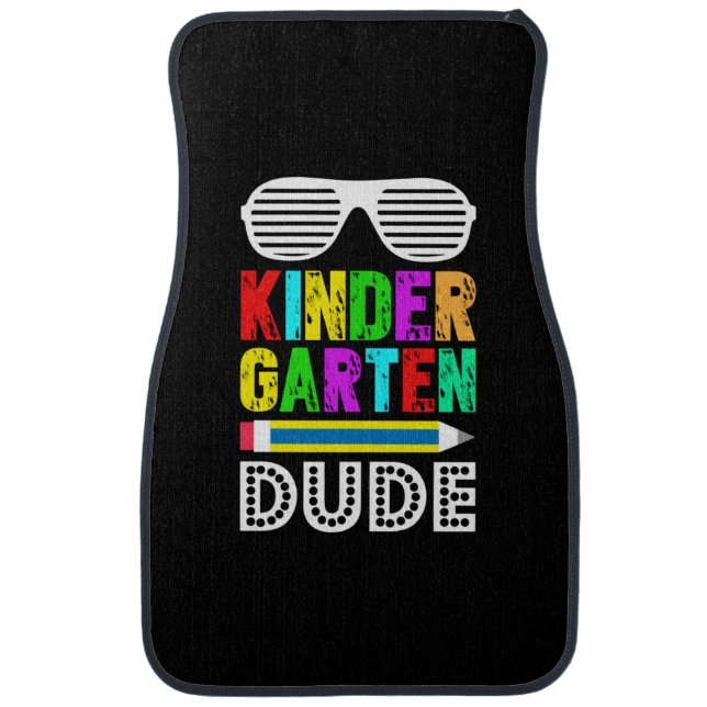 Kindergarten Dude First Day Back Car Floor Mat (Front)