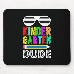 Kindergarten Dude First Day Back Mouse Pad