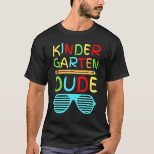 Kindergarten Dude Pencil First Day School Colors T-Shirt