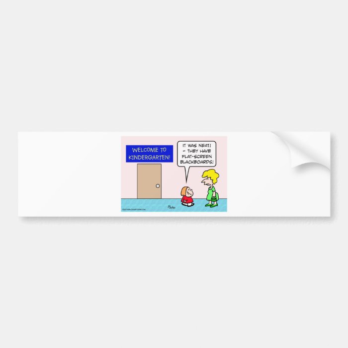 kindergarten flat screen blackboard bumper stickers