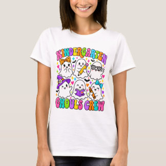 Kindergarten Ghouls Crew Colorful Cute Ghost T-Shirt
