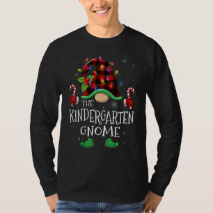 Kindergarten Gnome Buffalo Plaid Matching Family C T-Shirt