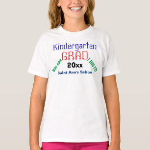 Kindergarten Grad School Name T-Shirt