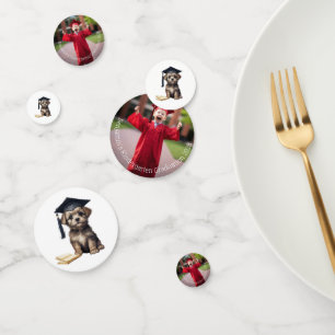 Kindergarten Grad Scruffy Puppy Table  Confetti