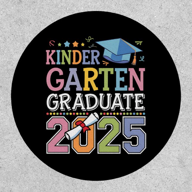 Kindergarten Graduate 2025 Graduation School Patch (Front)