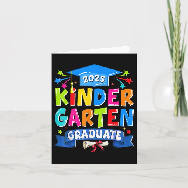 Kindergarten Graduate 2025 Kinder Graduation Kids  Card (Front)