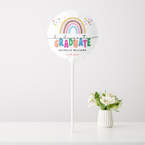 Kindergarten Graduate Colorful Rainbow Photo  Balloon