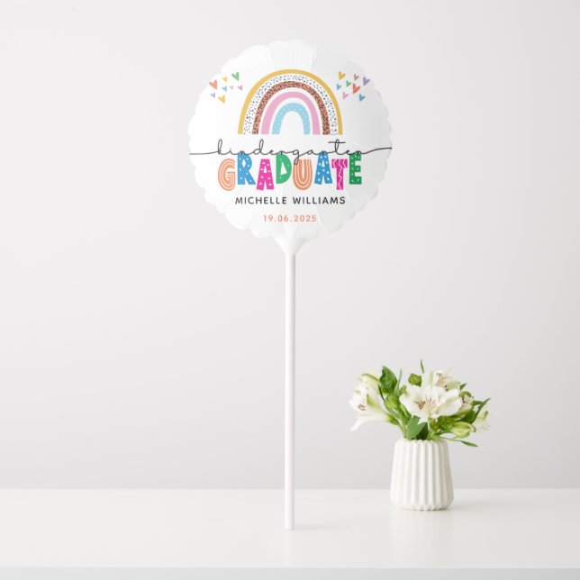 Kindergarten Graduate Colorful Rainbow Photo  Balloon (In SItu)