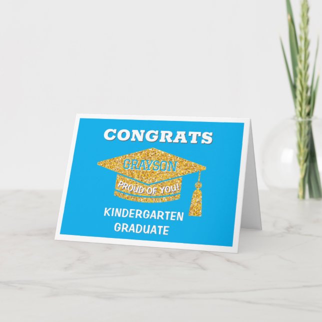 Kindergarten graduate Congrats Card (Front)