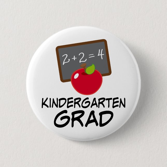 Kindergarten Graduate Gift Pinback Button (Front)