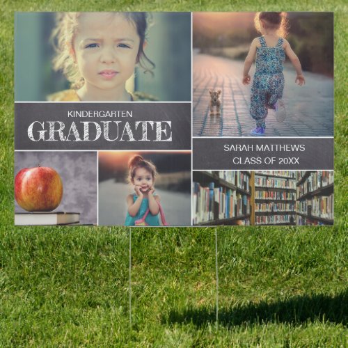 Kindergarten Graduate Photo Collage graduation Sign