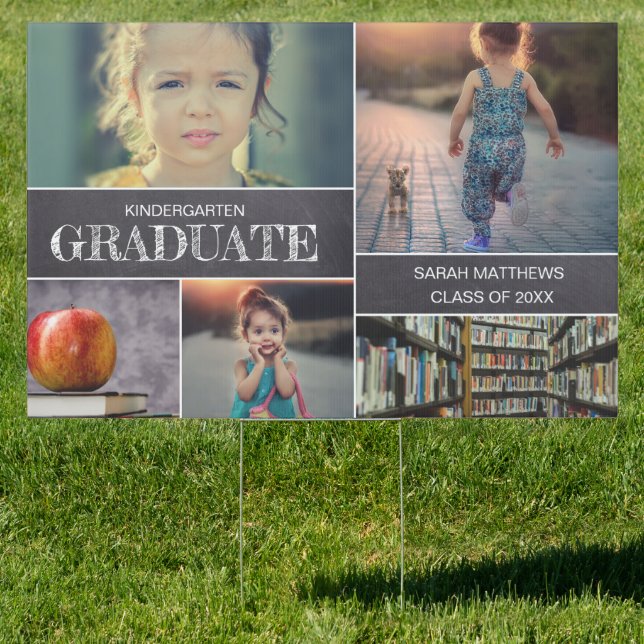 Kindergarten Graduate Photo Collage graduation Sign (Insitu)