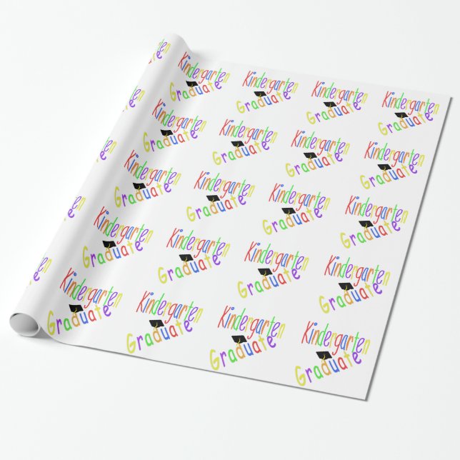 Kindergarten Graduate Wrapping Paper (Unrolled)