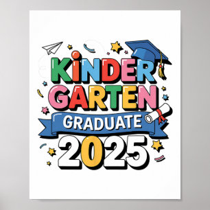 Kindergarten Graduation 2025 Graduate Kids Boys Gi Poster