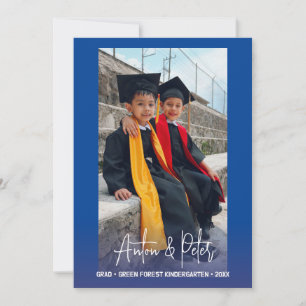 Kindergarten Graduation Announcement Photo Card