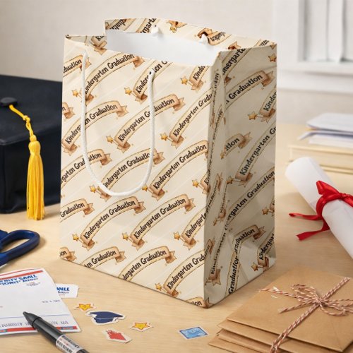 Kindergarten Graduation Banner Medium Gift Bag