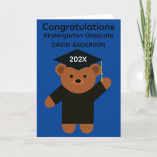Kindergarten Graduation Bear #2 Card