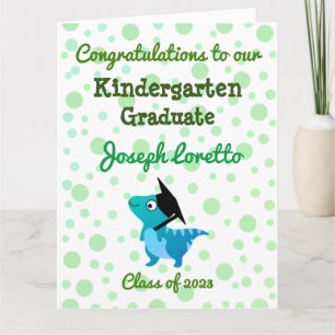 Kindergarten Graduation Congratulations Trex Card