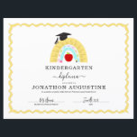 Kindergarten Graduation Diploma<br><div class="desc">Personalize this cute and commemorative Kindergarten Graduation Diploma for your students.</div>