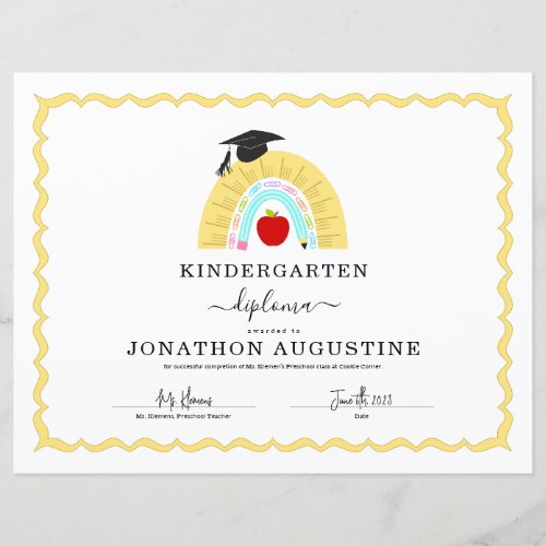 Kindergarten Graduation Diploma