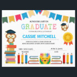 Kindergarten Graduation Diploma Certificate<br><div class="desc">Kindergarten Graduation Diploma Certificate</div>
