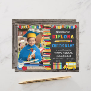 Kindergarten Graduation Diploma with Photo